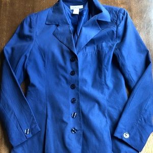 Stephanie Andrews Navy 100% Silk Jacket Size 6
